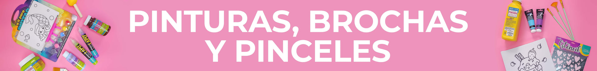 Pinturas, brochas y pinceles