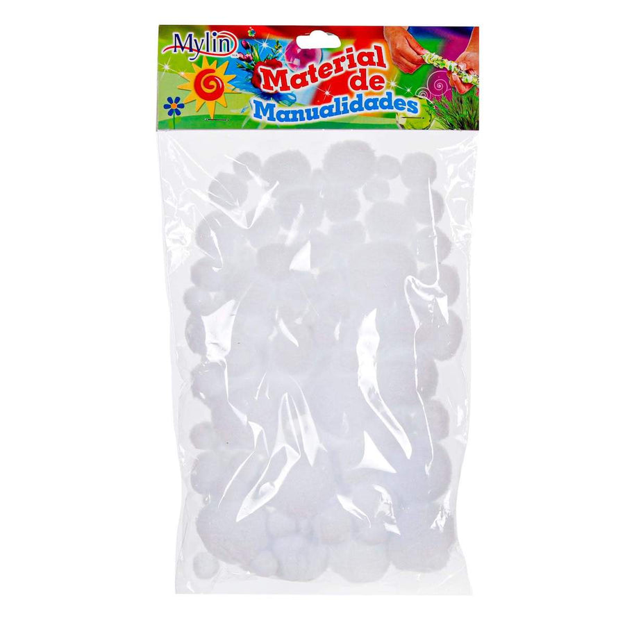 Art.10879 Pom Poms Tamaños Surtidos 30g (Aprox 70pz) 1pz