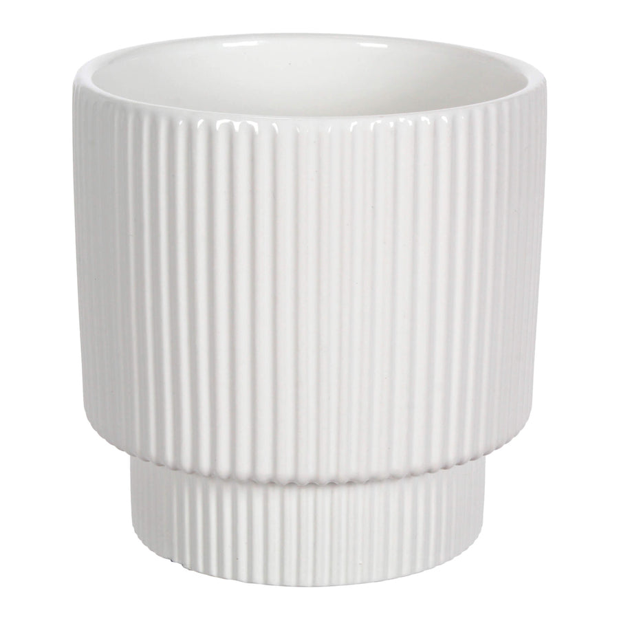 Art.10883 Base Cerámica Rayas Mediana 13x12.5cm 1pz