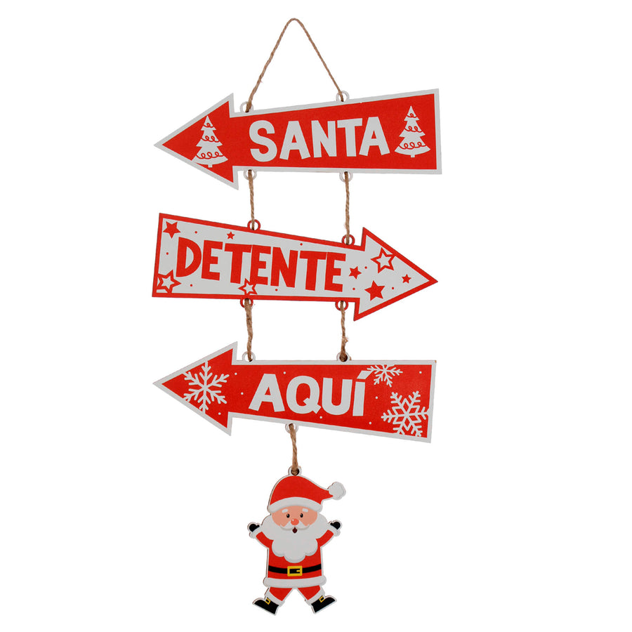Art.12245 Letrero Flechas Navidad 52x25cm 1pz