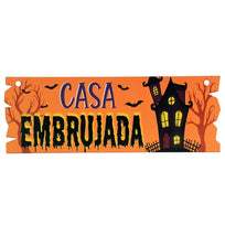 Art.2140 Tablita Frase Halloween 9x25.5cm 1pz