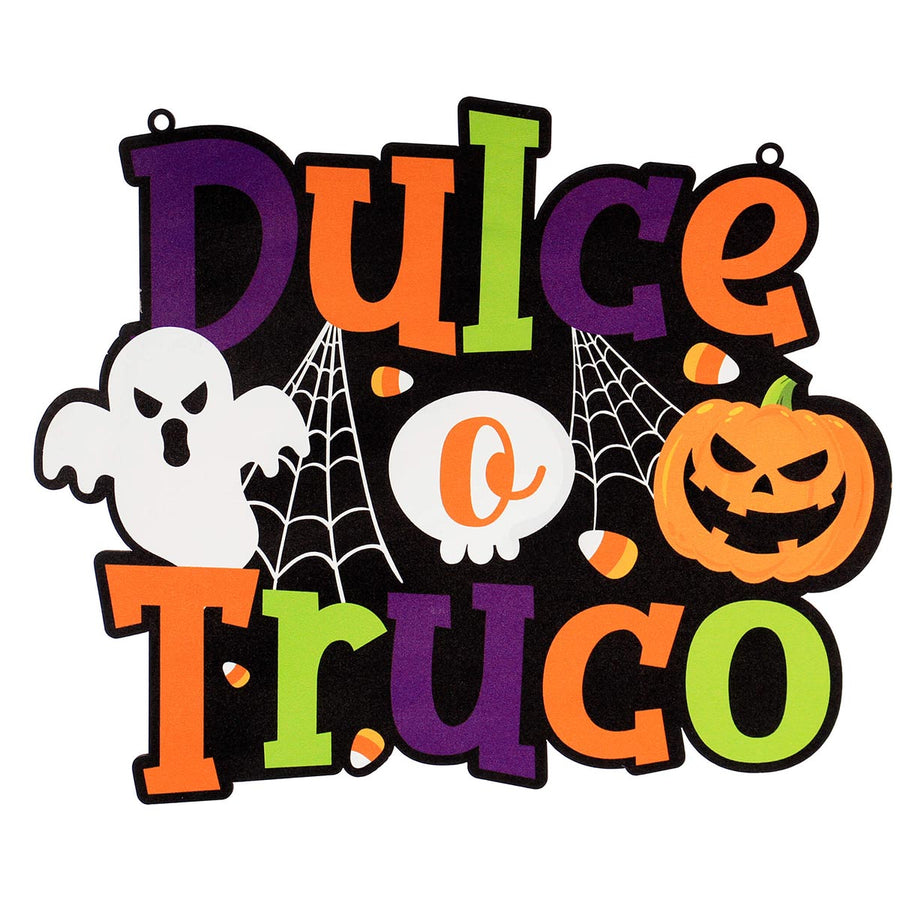 Art.2149 Letrero Dulce O Truco 25x30cm 1pz