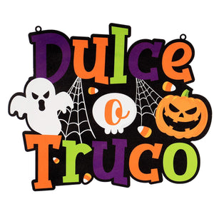 Art.2149 Letrero Dulce O Truco 25x30cm 1pz