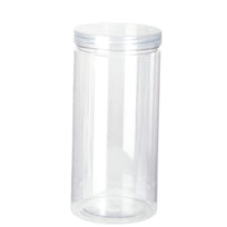 Art.3334 Bote De Plástico Redondo Con Tapa 850 ml 18x8.5x8.5cm 1pz