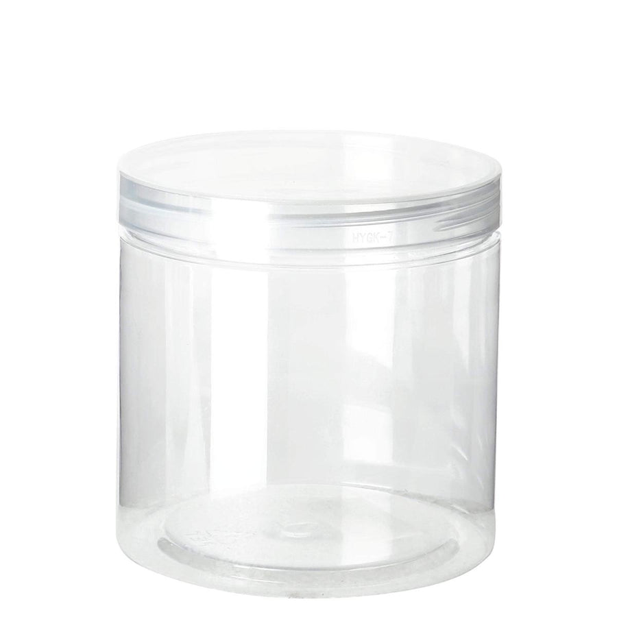 Art.3335 Bote De Plástico Redondo Con Tapa 550 ml 10x10x10cm 1pz