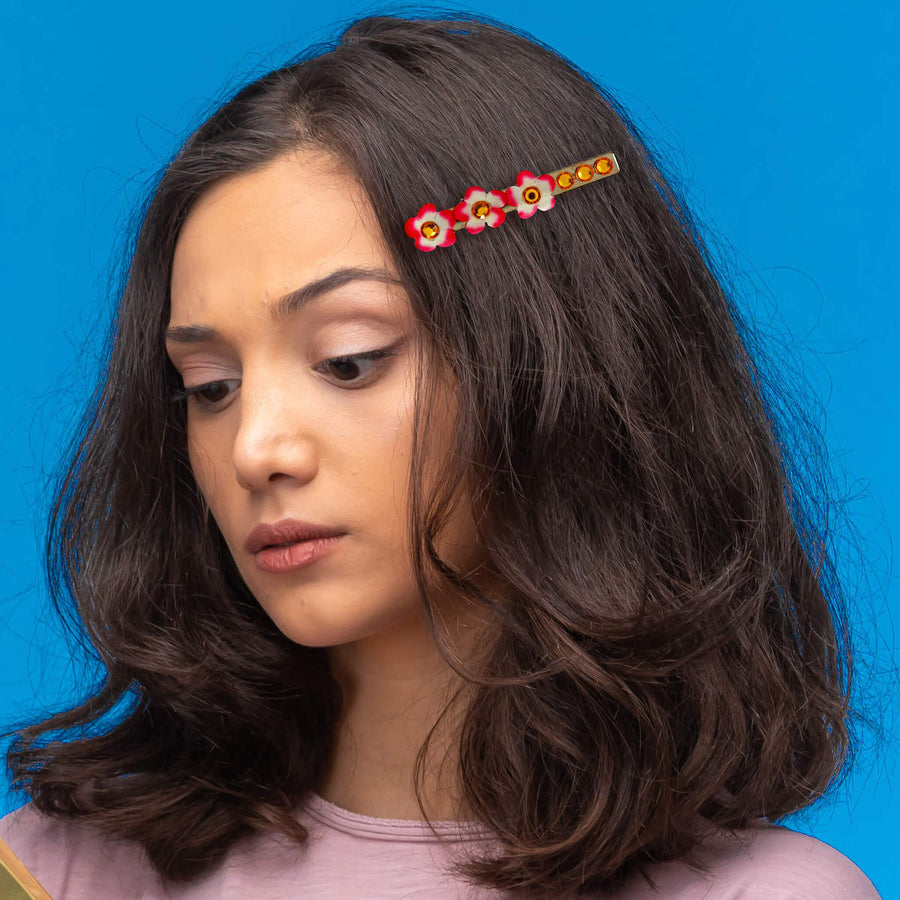 Art.3607 Clip para Cabello con Charola 6.6cm 24pz