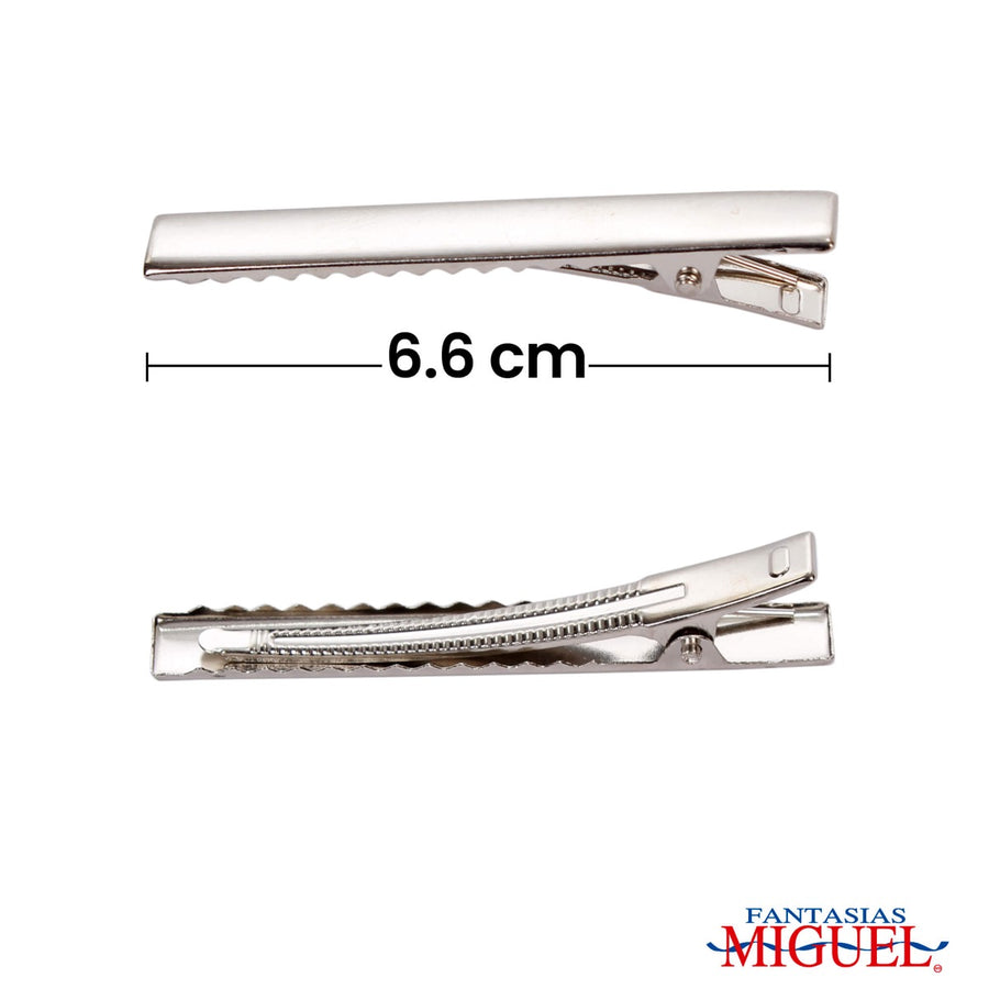 Art.3607 Clip para Cabello con Charola 6.6cm 24pz