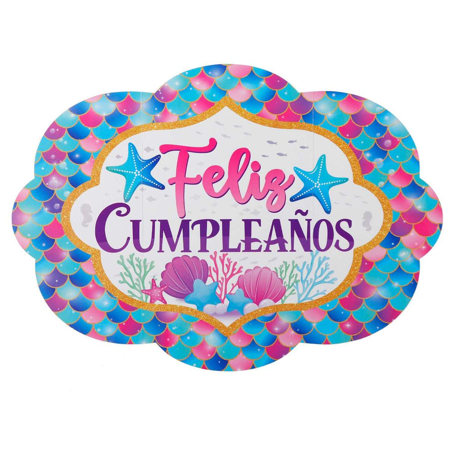 Art.4496 Letrero Feliz Cumpleaños Sirena