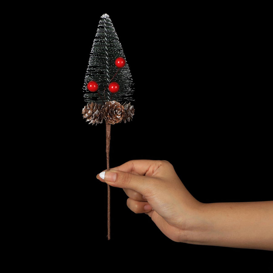 Art.4821 Pick Pino Adornos Piñas/Cerezas 25cm 1pz