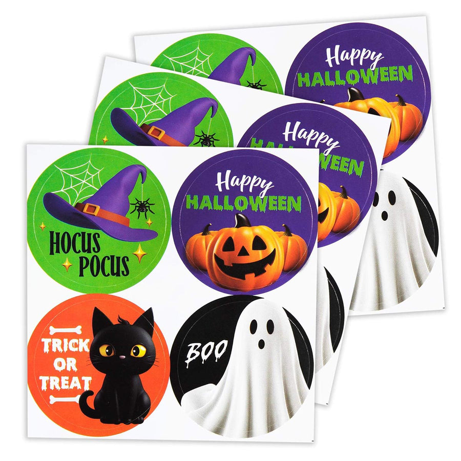 Art.724 Calcomanía Halloween Personajes 4.5x4.5cm 12pz