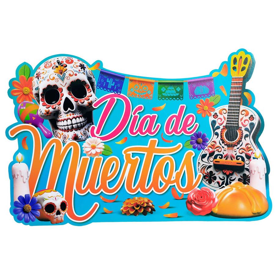Art.741 Letrero Día De Muertos 45x68cm 1pz