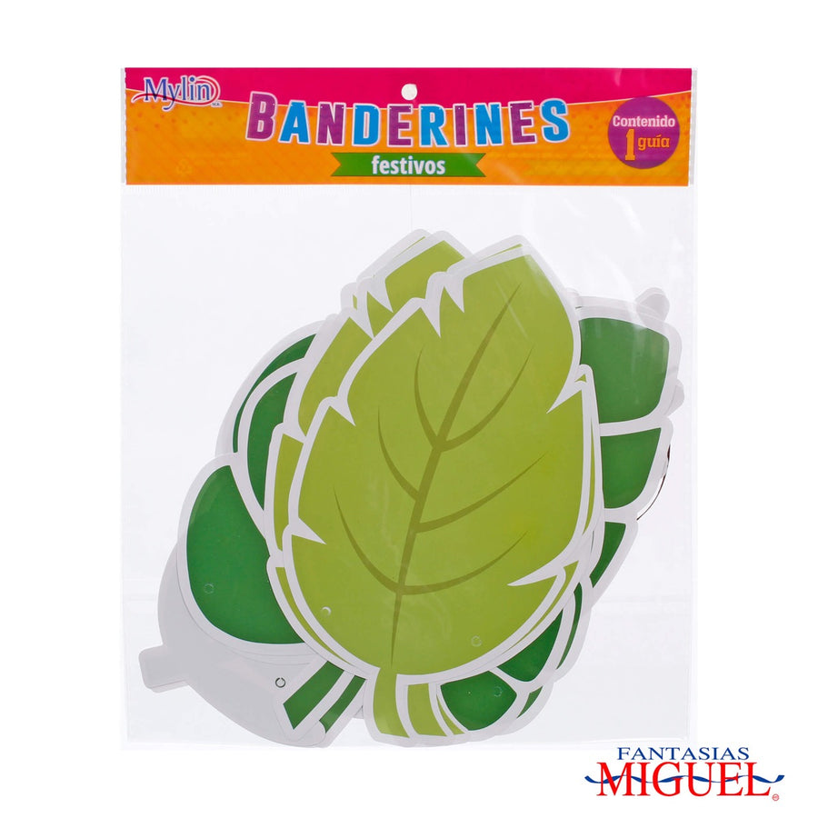Art.8492 Banderín Hojas x12 25cm 3m 1pz