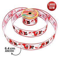 Art.8628 Listón Santa 6.4cm 10m 1pz