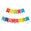 Fantasías Miguel Art.9088 Guía Banderín Happy Birthday x13 17x12cm 5m    1pz Multi-Color