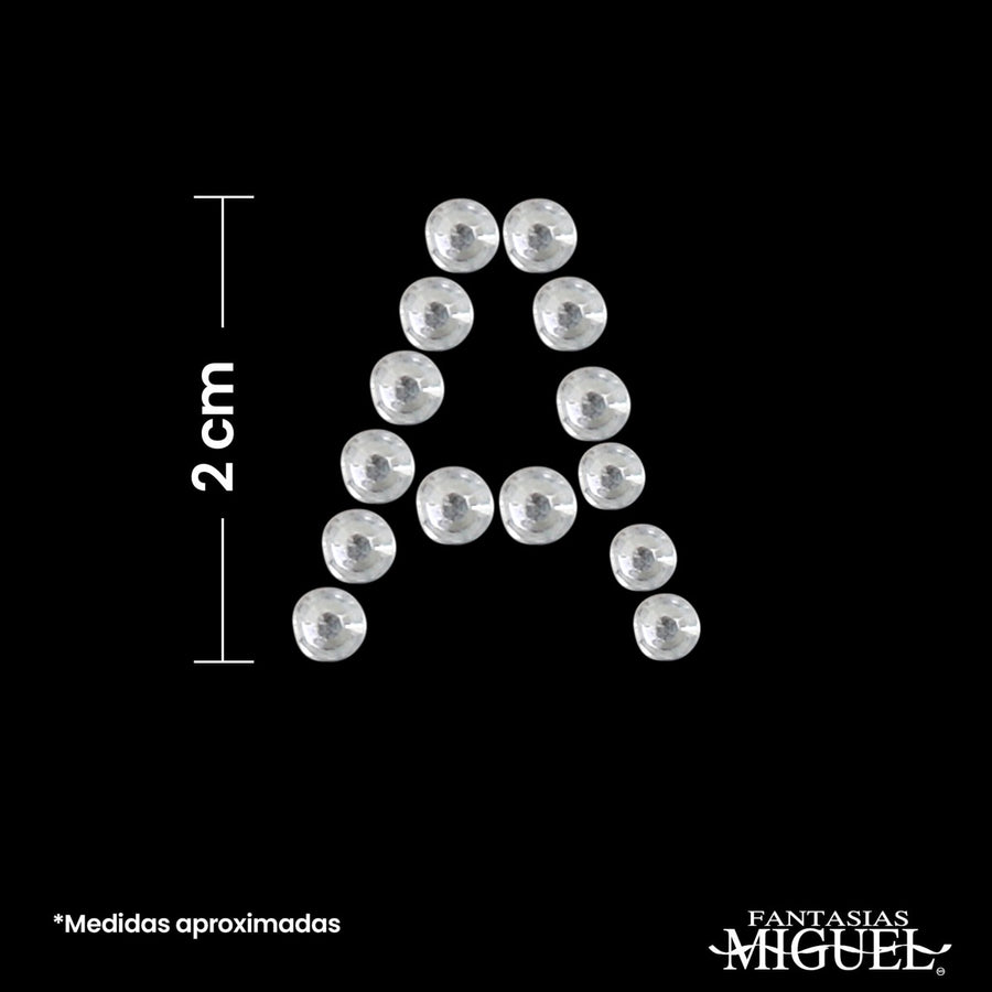 Art.9218 Piedras Acrílicas Con Adhesivos Letras (aprox 50pz) 1 Planilla