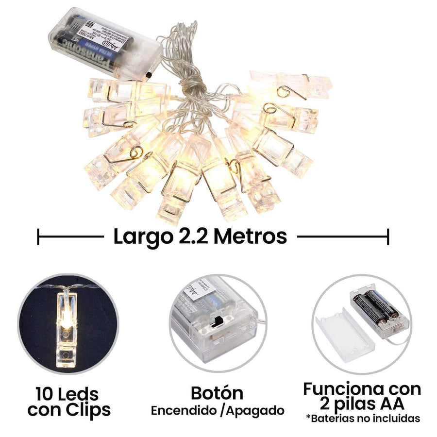 Art.952 Serie Clips Led x10 2.2m 1pz