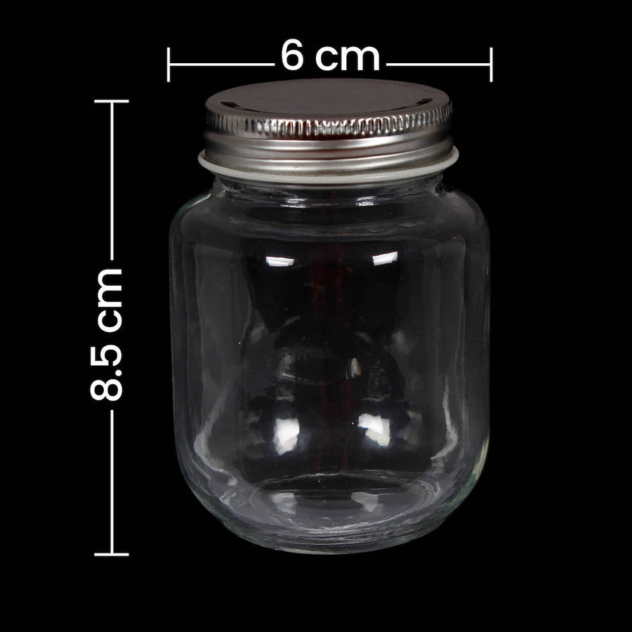 Art.9598 Frasco Cristal Con Tapa 175ml 8.5X6cm 1pz