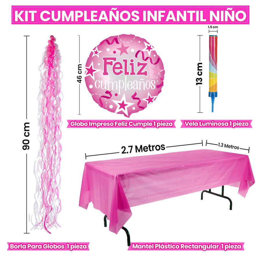 Art.10012 Kit Cumpleaños Niña 1pz