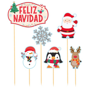 Art.10988 Ador Pick Feliz Navidad B/6pz