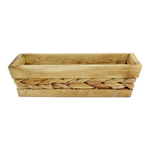 Art.4810 Canasta De Madera Con Mecate