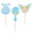 Fantasías Miguel Art.6184 Pick Mini Baby Shower 10cm 12pz Azul