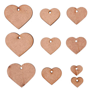 Art.8304 Surtido Corazones de madera Deseos