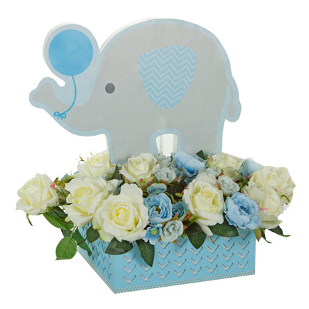 Centro De Mesa Con Flores Y Elefante
