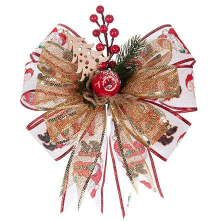 Moño Santa Con Oro