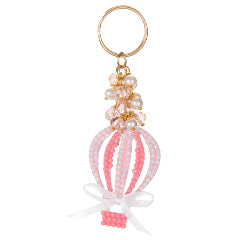 Llavero Con  Globo Rosa/Blanco