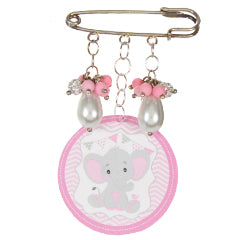 Distintivo Con Seguro Y Elefantita Baby