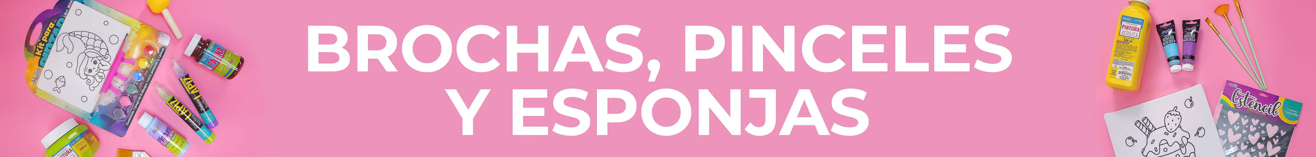 Brochas, pinceles y esponjas