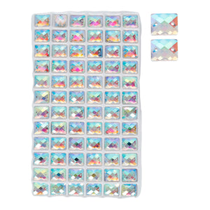 Art.10086 Cristal Rectangular 8x10mm 72pz