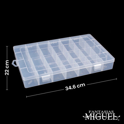 Fantasías Miguel Art.10236 Caja De Plástico Grande Con 28 Divisiones 5x35x22cm 1pz