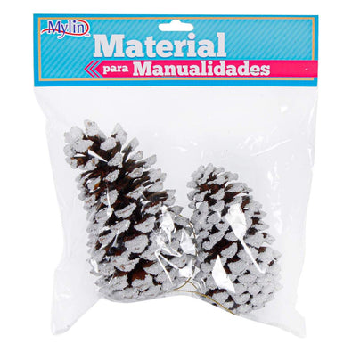 Fantasías Miguel Art.10739 Piñas Medianas Diamantadas 13cm (Aprox) 2pz