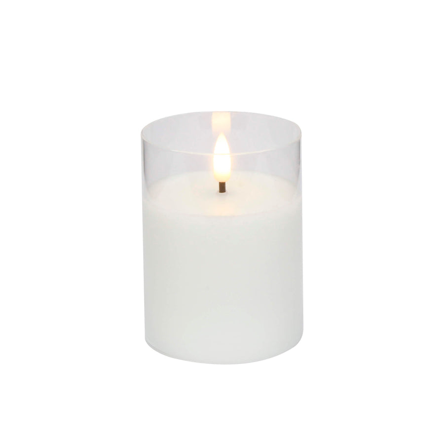 Art.11585 Vela Led con Vaso 10x7.5cm 1pz