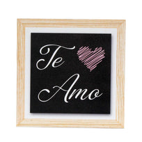 Art.11697 Cuadro Te Amo 15x15cm