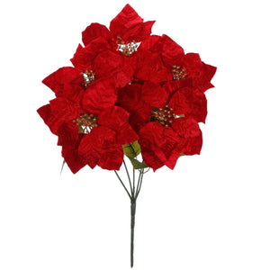 Art.11838 Nochebuena Terciopelo x5 56cm 1pz