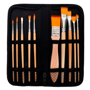 Art.12094 Set Pincel Premium con Estuche varios tamaños 10pz