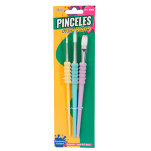 Art.12102 Juego Pincel Kids con Mango varios tamaños 3pz