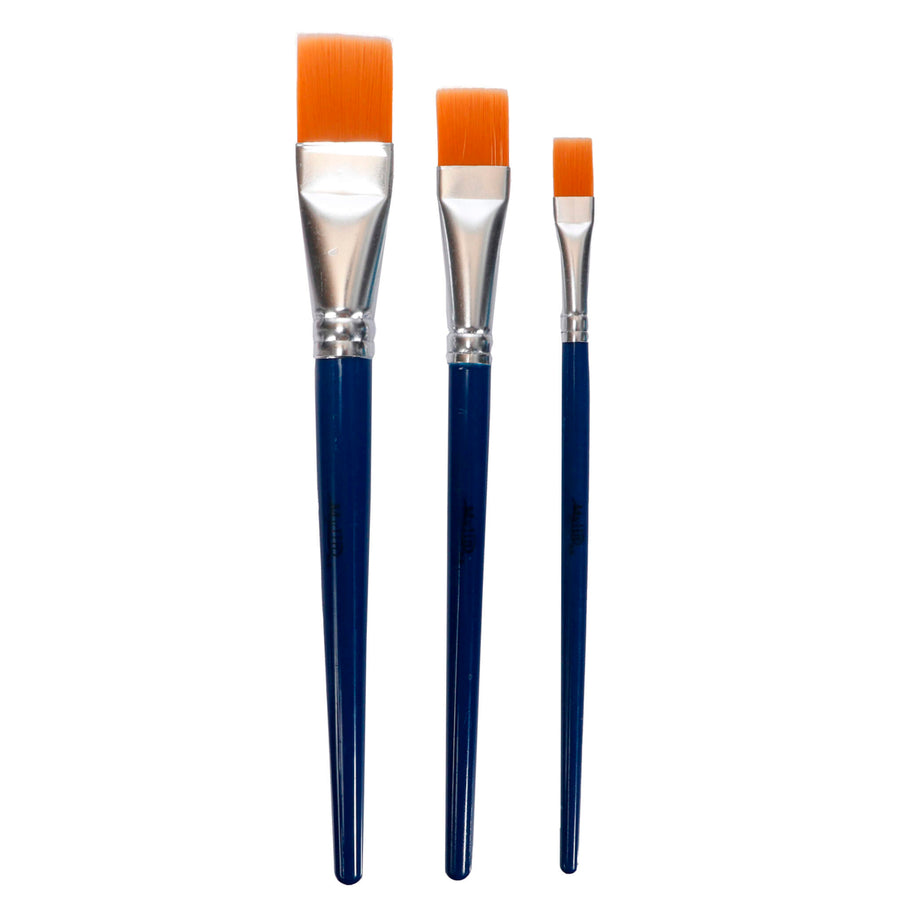 Art.12107 Juego Pincel punta Plana varios tamaños 3pz