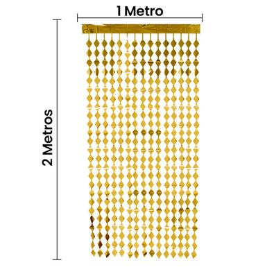 Fantasías Miguel Art.1246 Cortina Foil De Rombos 2x1m 1pz