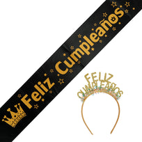 Art.12633 Set Diadema Y Banda Cumpleanos
