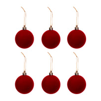 Art.12947 Esfera Terciopelo 6cm C/6pzs