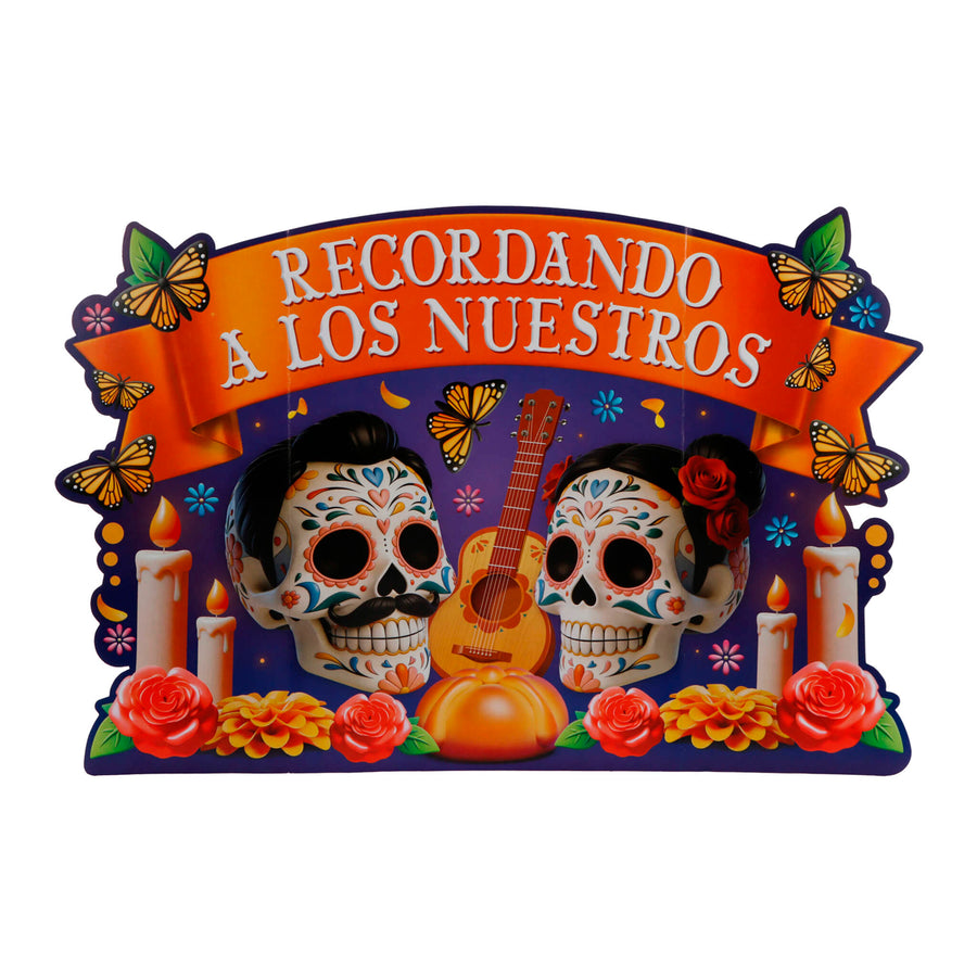 Art.13290 Letrero Recordar Muertos 45x68cm 1pz