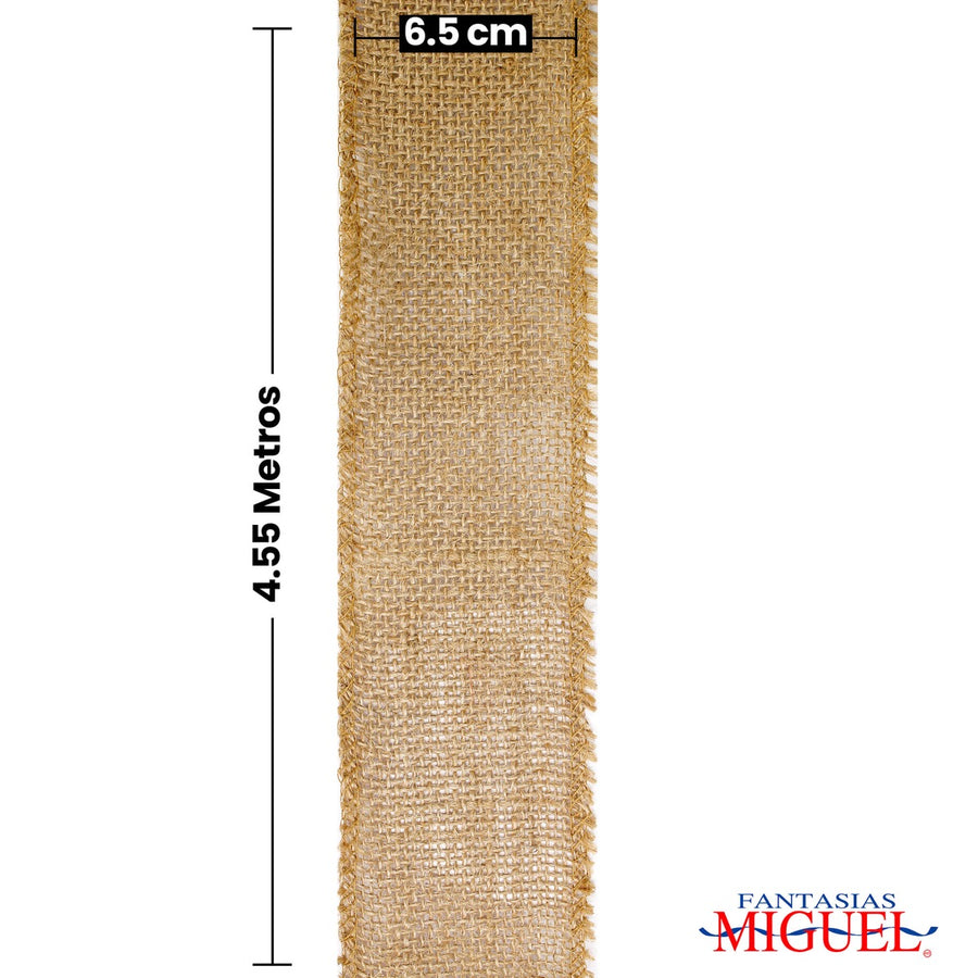 Art.1627 Listón De Yute 6.4cm 4.5m