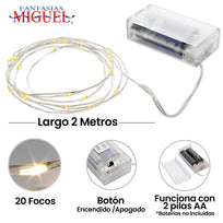 Art.1663 Serie Con 20 Leds Color Blanco 2m 1pz