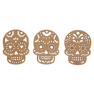 Art.2106 Figuras Calaveras 8x6cm 3pz