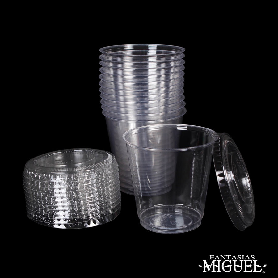 Art.2222 Vaso Con Tapa aprox 200ml 8x7.5cm 12pz