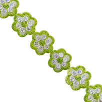 Art.2477 Galón Flores Bordado Con Lentejuela