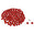 Fantasías Miguel Art.2483 Piedra Para Coser Redonda 7mm 100pz Rojo